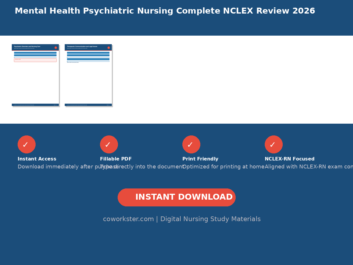 Mental Health Psychiatric Nursing Complete NCLEX Review 2026 - Image 7