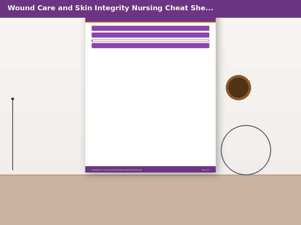 Wound Care and Skin Integrity Nursing Cheat Sheet 2026 - Image 6
