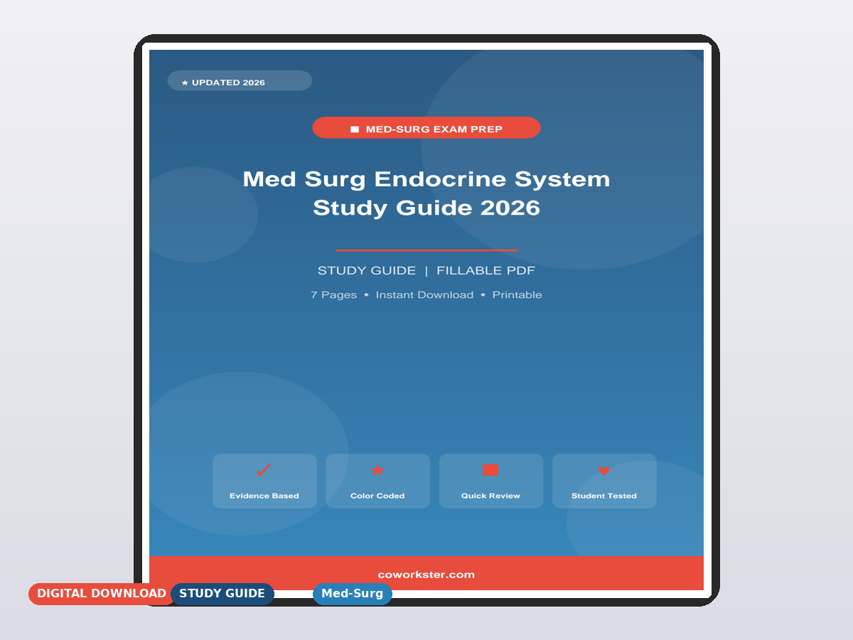 Med Surg Endocrine System Study Guide 2026