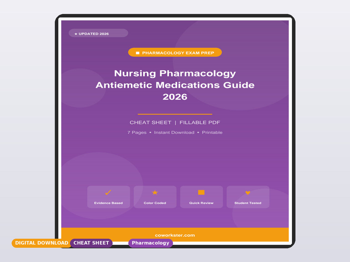 Nursing Pharmacology Antiemetic Medications Guide 2026