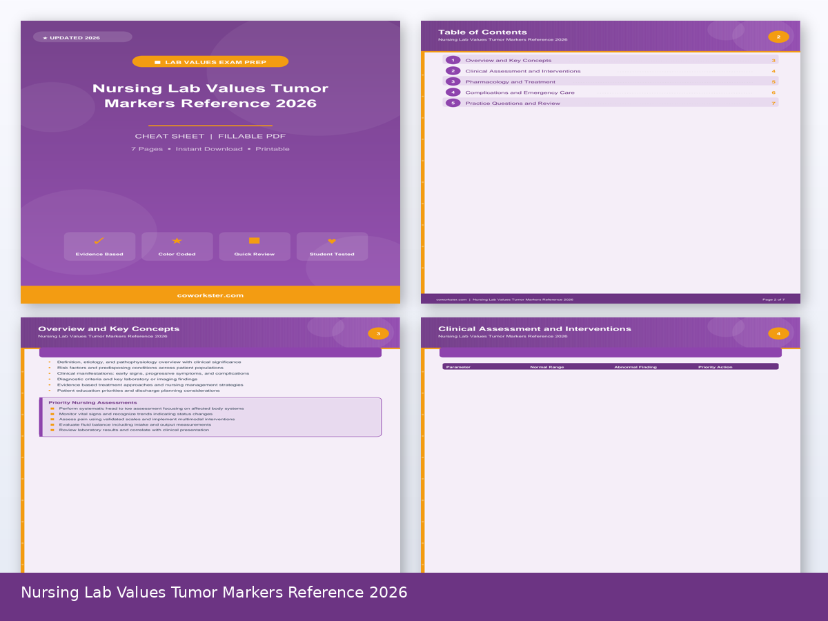 Nursing Lab Values Tumor Markers Reference 2026 - Image 2