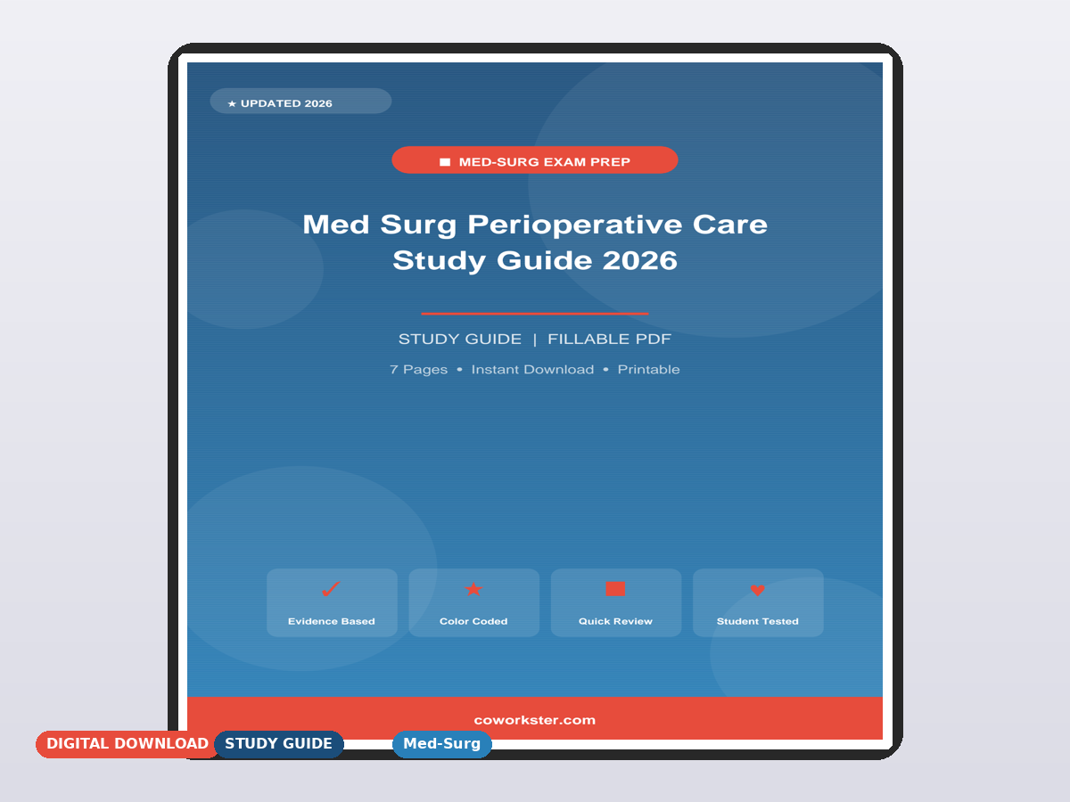 Med Surg Perioperative Care Study Guide 2026 - Image 2
