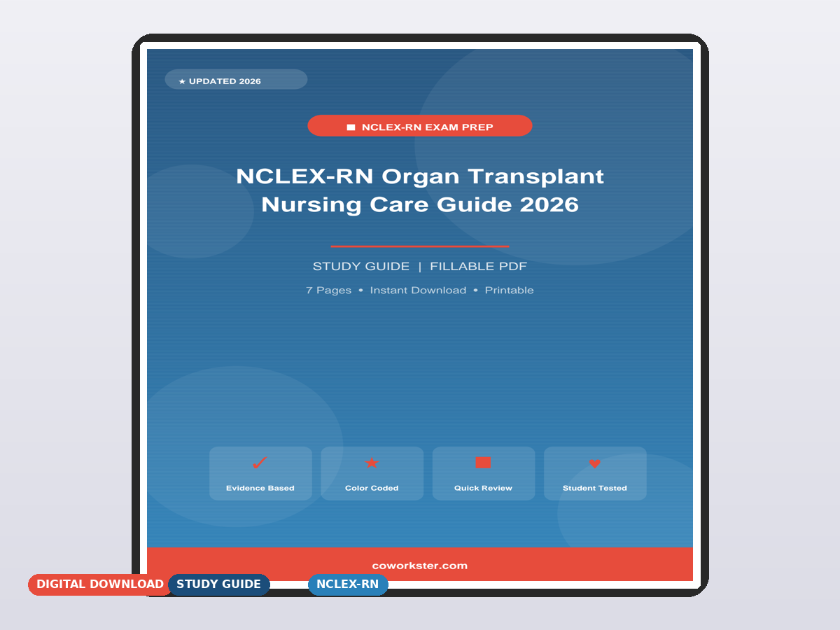 NCLEX-RN Organ Transplant Nursing Care Guide 2026