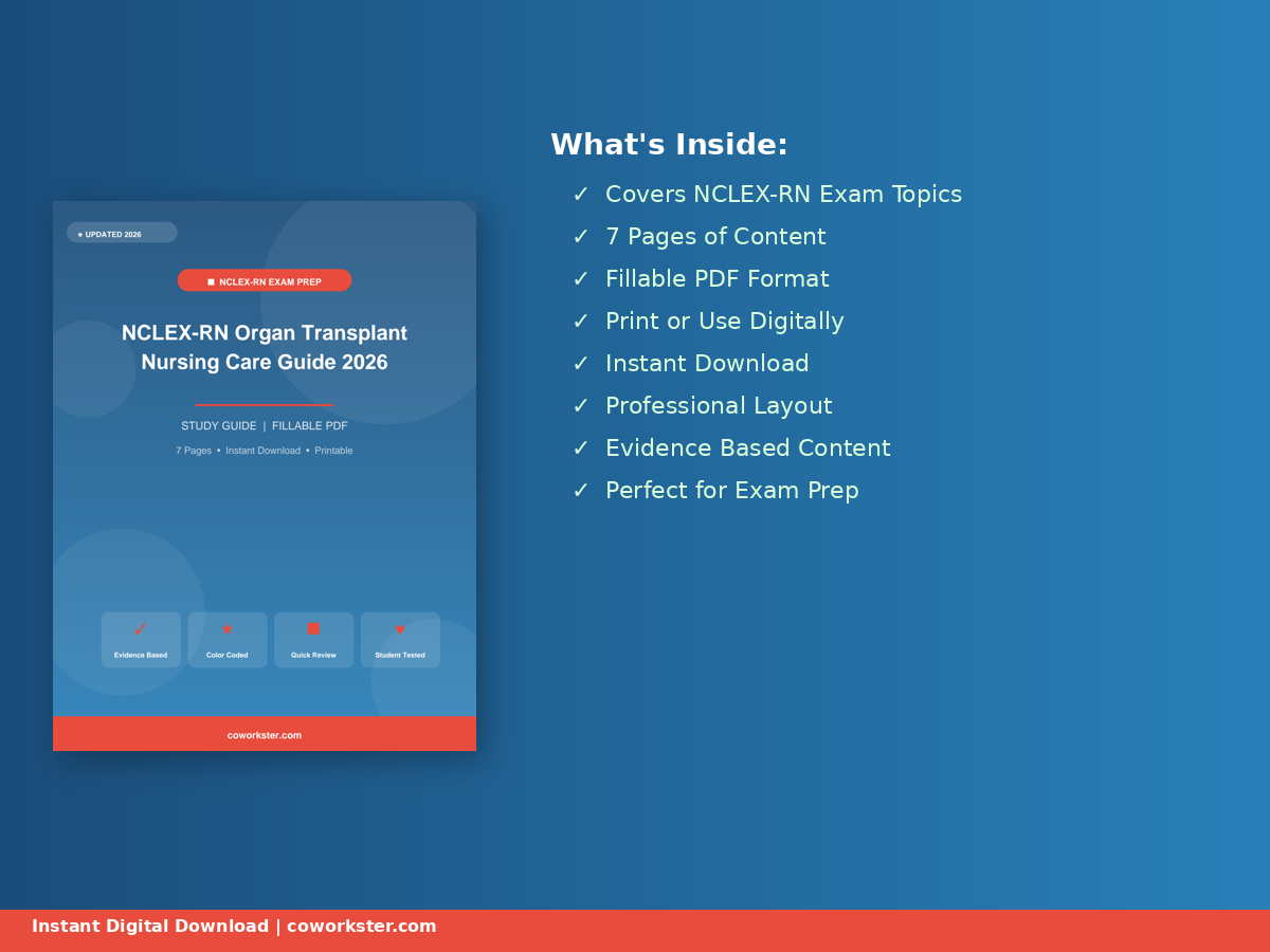 NCLEX-RN Organ Transplant Nursing Care Guide 2026 - Image 3