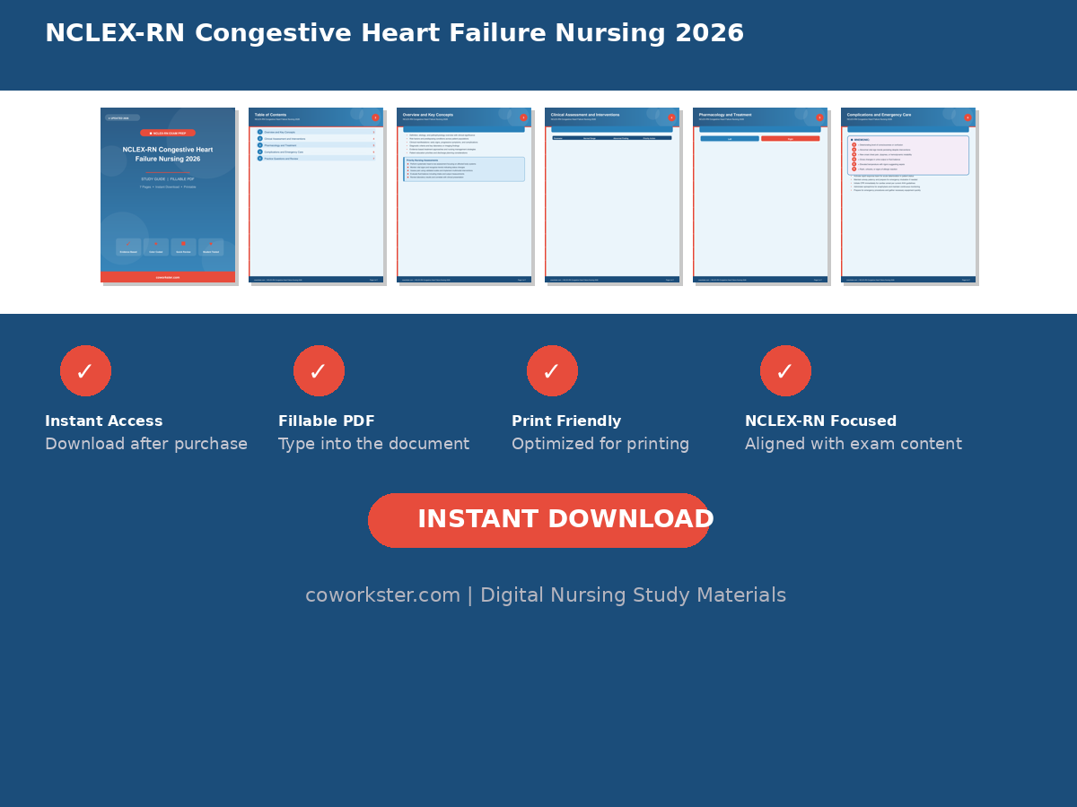NCLEX-RN Congestive Heart Failure Nursing 2026 - Image 6