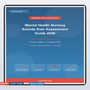 Mental Health Nursing Suicide Risk Assessment Guide 2026