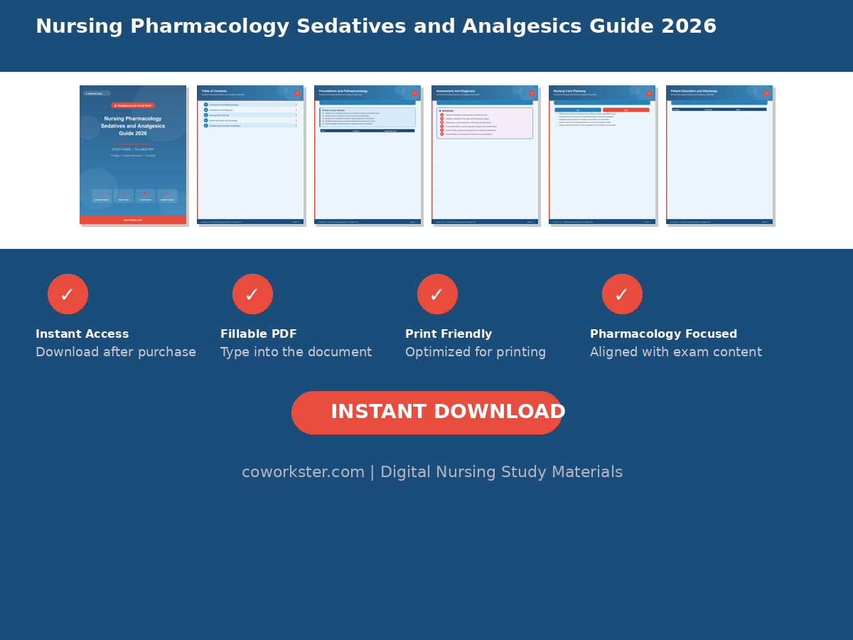 Nursing Pharmacology Sedatives and Analgesics Guide 2026 - Image 7