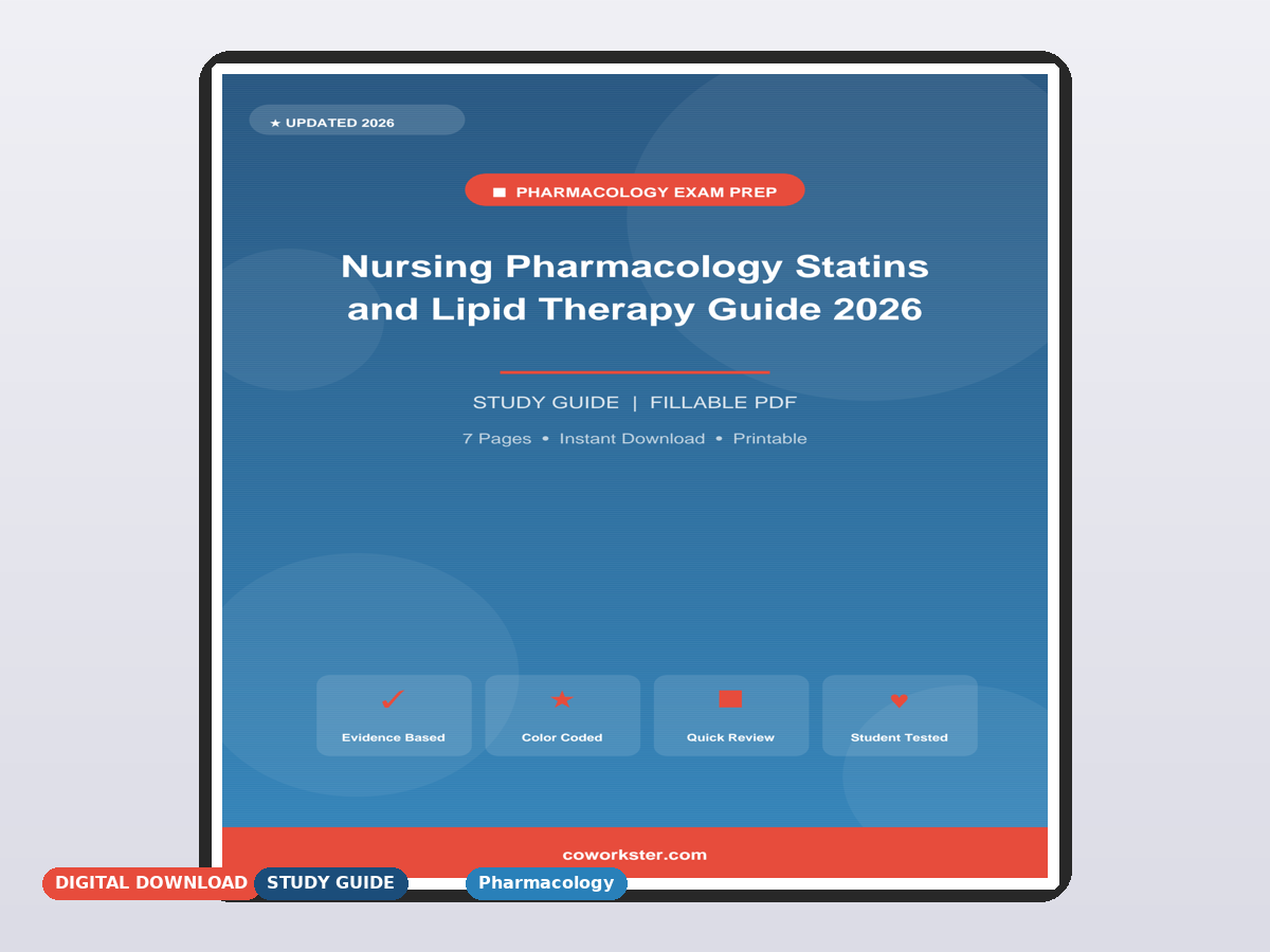 Nursing Pharmacology Statins and Lipid Therapy Guide 2026 - Image 2