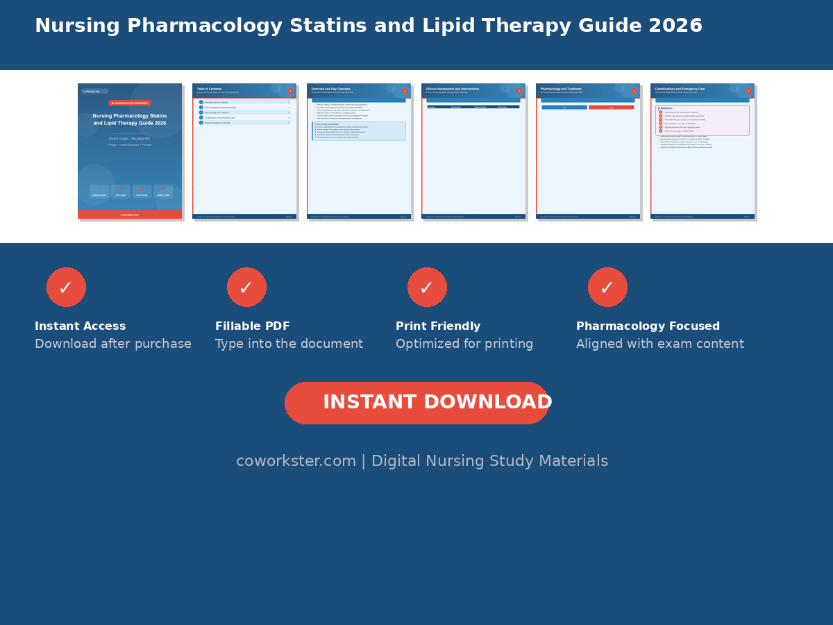 Nursing Pharmacology Statins and Lipid Therapy Guide 2026 - Image 7