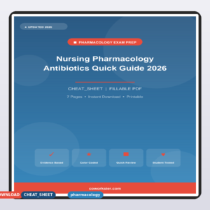 Nursing Pharmacology Antibiotics Quick Guide 2026