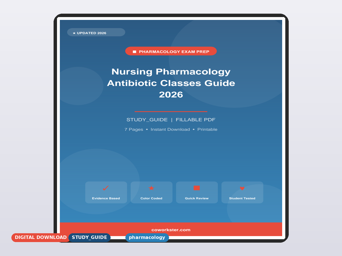 Nursing Pharmacology Antibiotic Classes Guide 2026