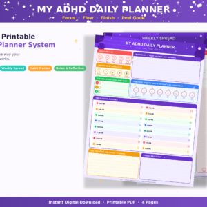 Homeschool Planner & Curriculum Tracker – Printable PDF | Lesson Plans, Attendance Log & Progress Report